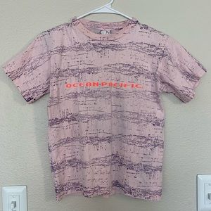 Pastel Pink  Cute Vintage Ocean Pacific OP Tee ‘91